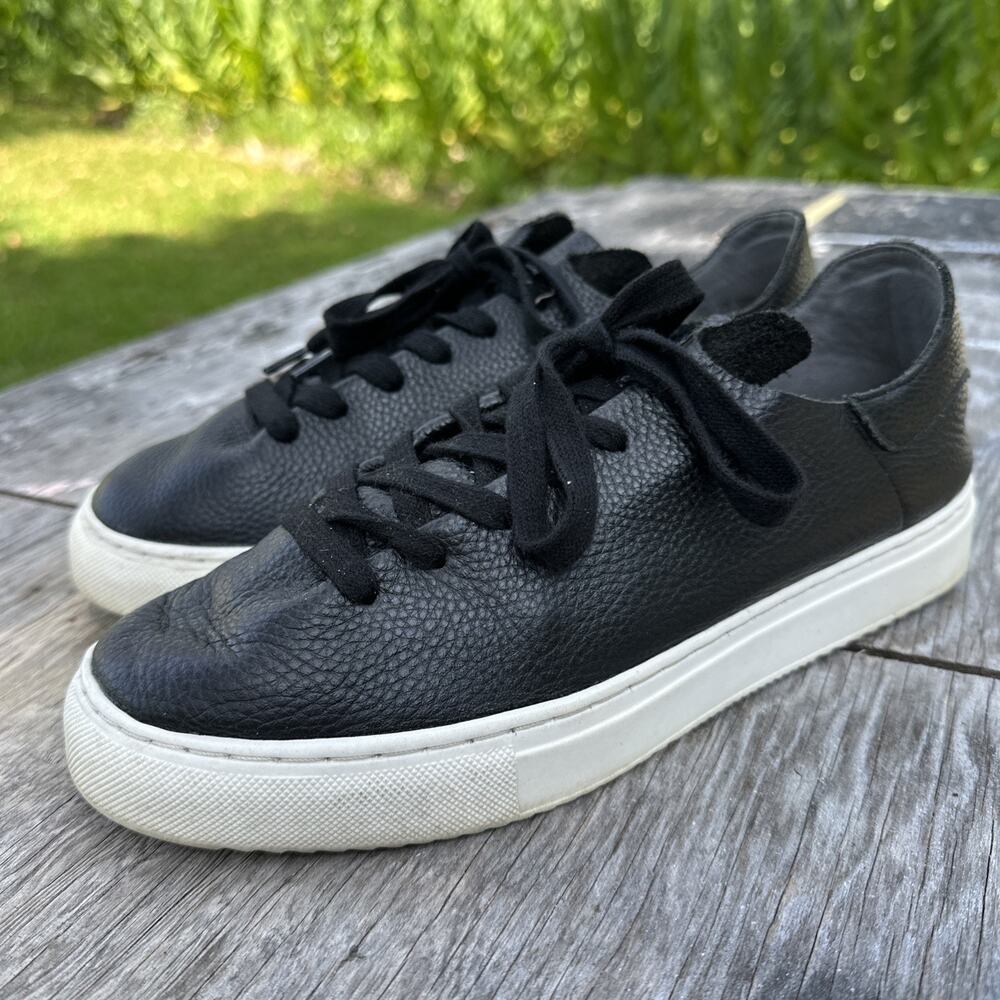 SAM EDELMAN PIPPY BLACK LEATHER LACE UP SNEAKER WOMEN’S SIZE 8.5 - 995